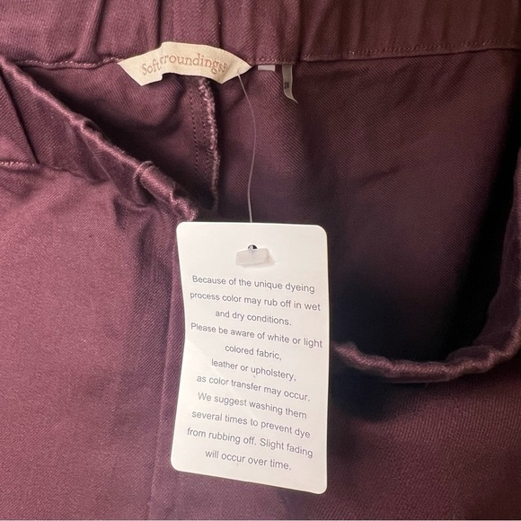 NEW Soft surroundings Womens Pull On Jeans Plus Sz 2X Waistband Snap Brown - Picture 6 of 8